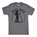 Mens Funny T Shirts Proud Owner Of A Tiny Cock Sarcastic Chicken Graphic Novelty Tee for Men