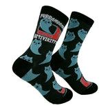 Women's Purranormal Activikitty Socks Funny Spooky Kitten Graphic Novelty Footwear for Ladies