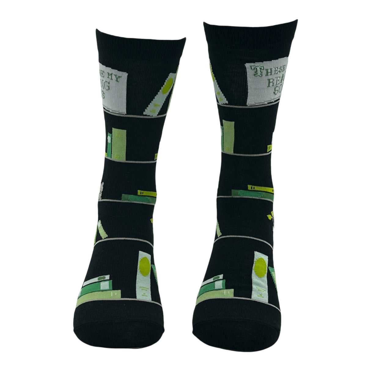 Women's These Are My Reading Socks Funny Sarcastic Nerd Graphic Novelty Footwear for Ladies