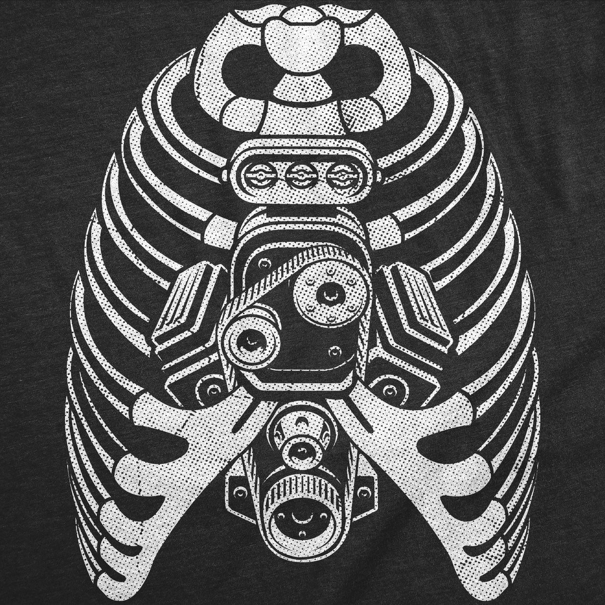 Mens Funny T Shirts Ribcage Engine Sarcastic Mechanic Graphic Novelty Tee for Men