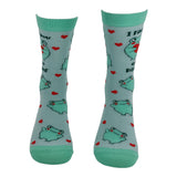 Women's I Find You Quite Ribbiting Socks Funny Sarcastic Frog Graphic Novelty Footwear for Ladies