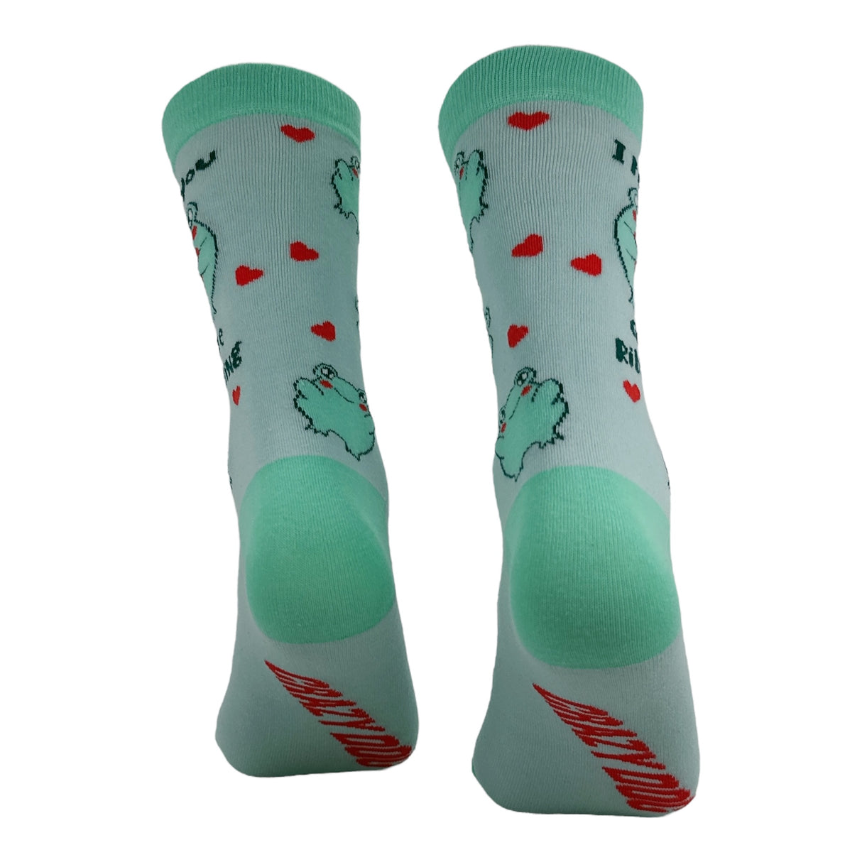 Women's I Find You Quite Ribbiting Socks Funny Sarcastic Frog Graphic Novelty Footwear for Ladies