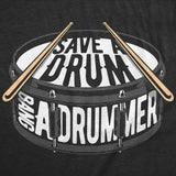 Mens Funny T Shirts Save A Drum Bang A Drummer Sarcastic Music Graphic Novelty Sex Tee for Men