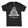 Mens Funny T Shirts Shit Happened Sarcastic Bear Graphic Novelty Tee for Men