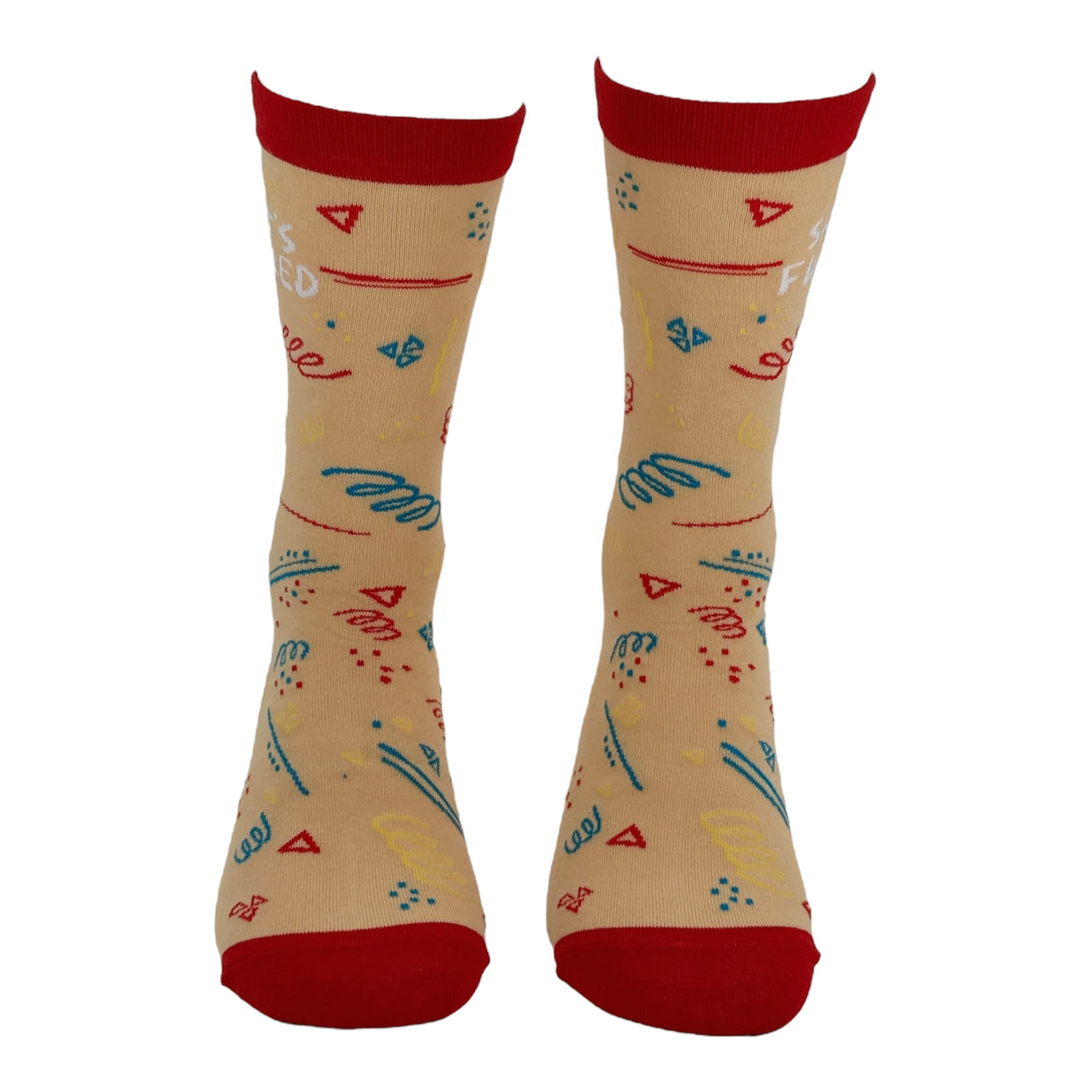 Women's Shits Fucked Socks Funny Sarcastic Graphic Novelty Footwear for Ladies