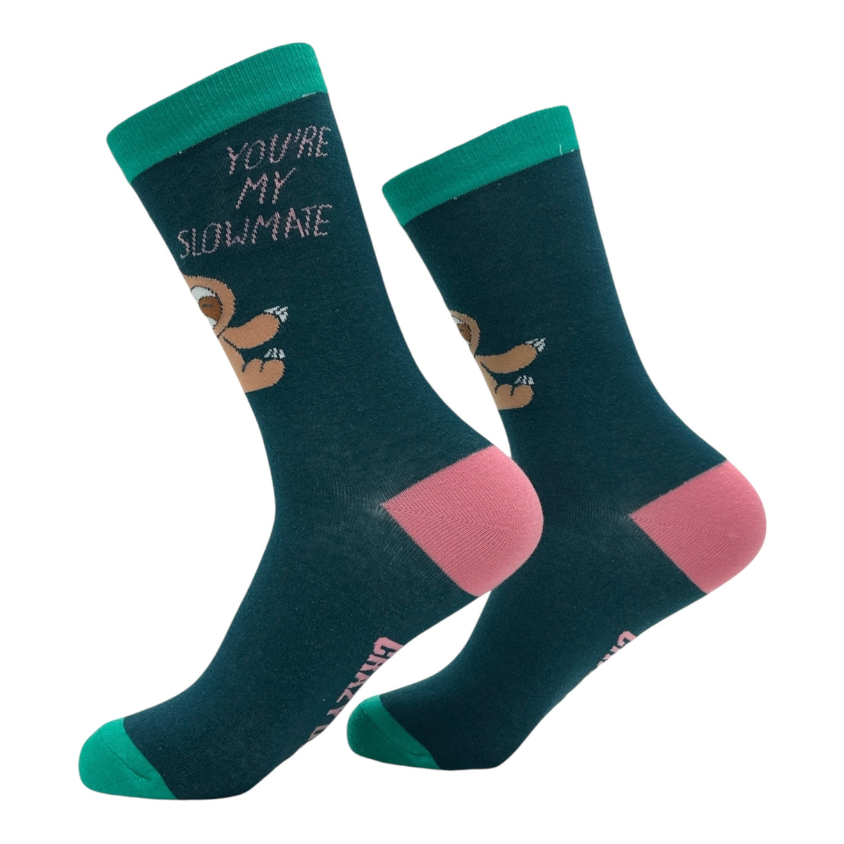 Women's Youre My Slowmate Socks Funny Sarcastic Valentines Day Sloth Graphic Novelty Footwear for Ladies