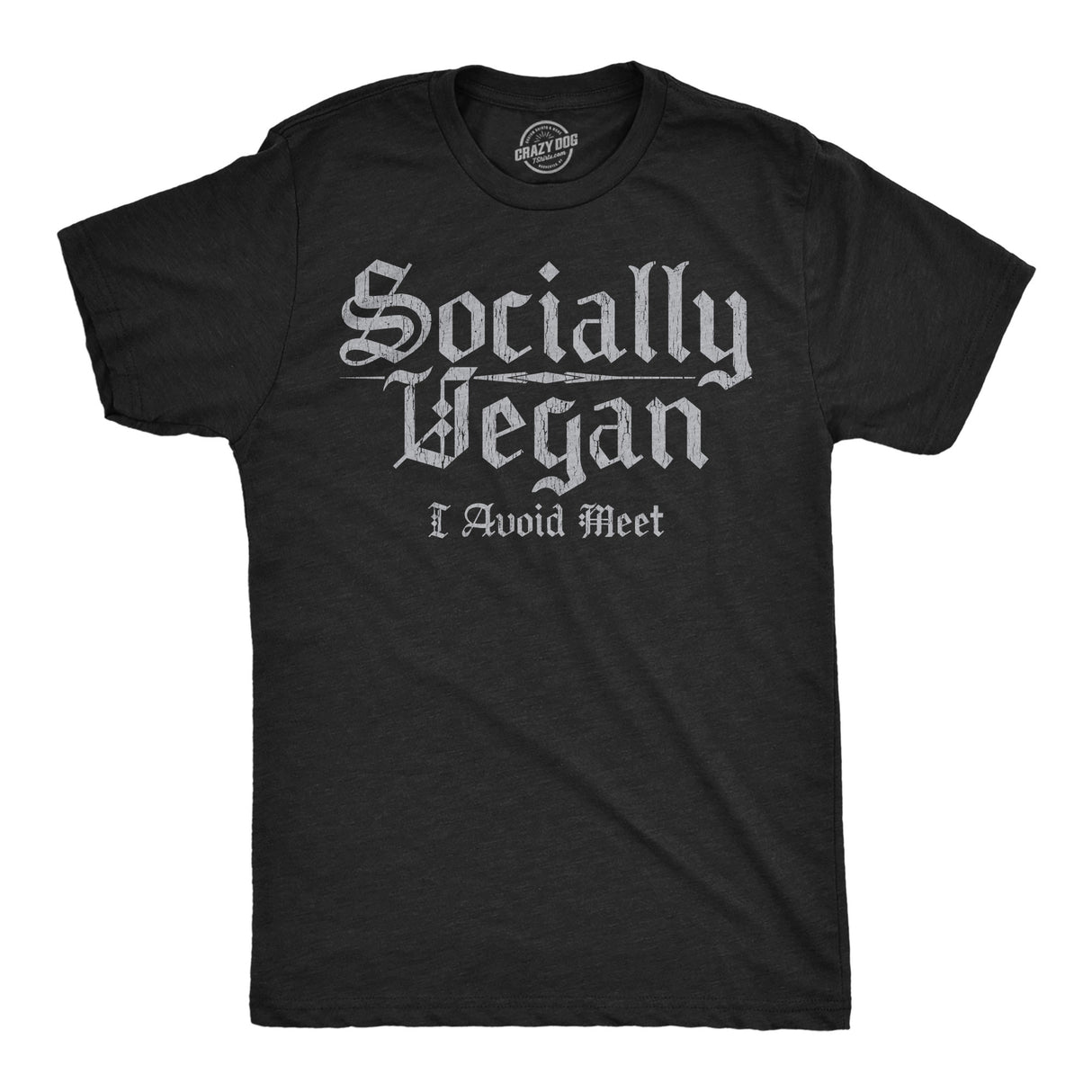 Mens Funny T Shirts Socially Vegan I Avoid Meet Sarcastic Graphic Novelty Tee for Men