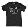Mens Funny T Shirts Socially Vegan I Avoid Meet Sarcastic Graphic Novelty Tee for Men