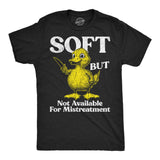 Mens Funny T Shirts Soft But Not Available for Mistreatment Sarcastic Duck Graphic Novelty Tee for Men