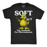 Mens Funny T Shirts Soft But Not Available for Mistreatment Sarcastic Duck Graphic Novelty Tee for Men
