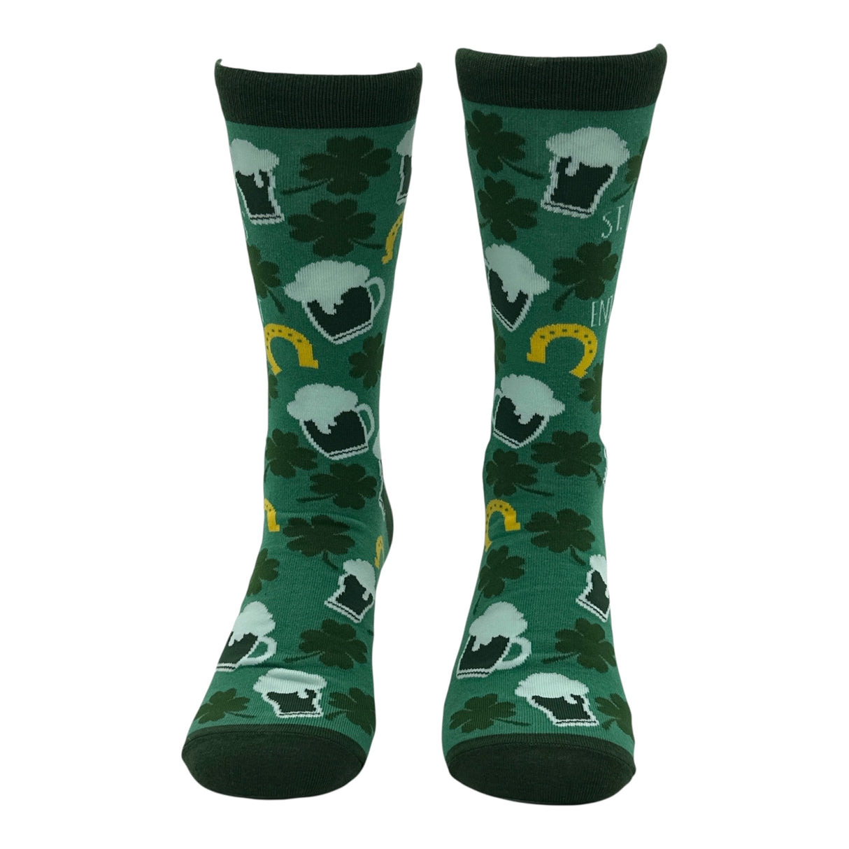 Men's St Patricks Day Enthusiast Socks Funny Sarcastic Saint Paddys Day Graphic Novelty Footwear for Men
