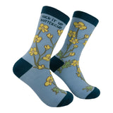 Women's Suck It Up Buttercup Socks Funny Sarcastic Flower Graphic Novelty Footwear for Ladies