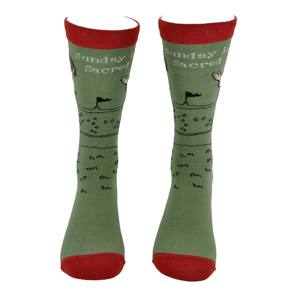 Men's Sunday Is Sacred Socks Funny Sarcastic Football Graphic Novelty Footwear for Men