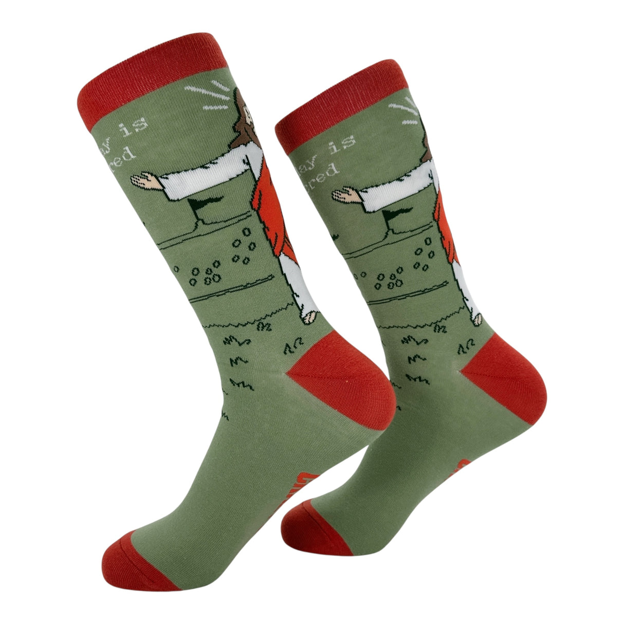 Men's Sunday Is Sacred Socks Funny Sarcastic Football Graphic Novelty Footwear for Men