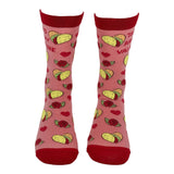 Women's Tacos Are My Valentine Socks Funny Sarcastic Valentines Day Graphic Novelty Footwear for Ladies