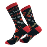 Women's Feeling A Tad Stabby Today Socks Funny Sarcastic Knife Graphic Novelty Footwear for Ladies