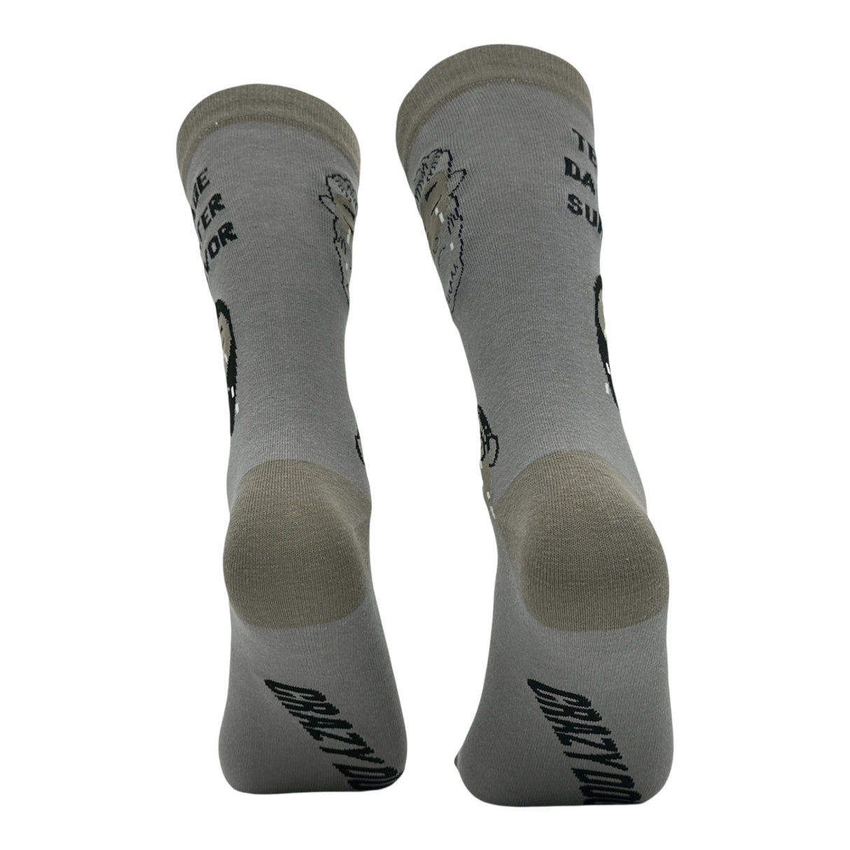Men's Teenage Daughter Survivor Socks Funny Sarcastic Parent Graphic Novelty Footwear for Men