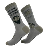Men's Teenage Daughter Survivor Socks Funny Sarcastic Parent Graphic Novelty Footwear for Men