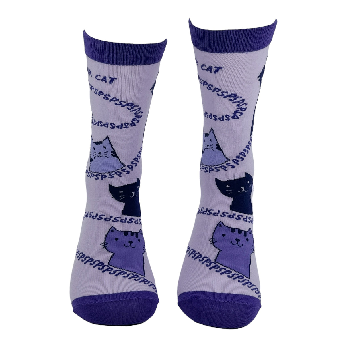 Women's Tell Your Cat I Said Pspsps Socks Funny Sarcastic Kitten Graphic Novelty Footwear for Ladies