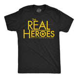 Mens Funny T Shirts The Real Heroes People Who Tolerate Me On A Daily Basis Sarcastic Novelty Tee for Men
