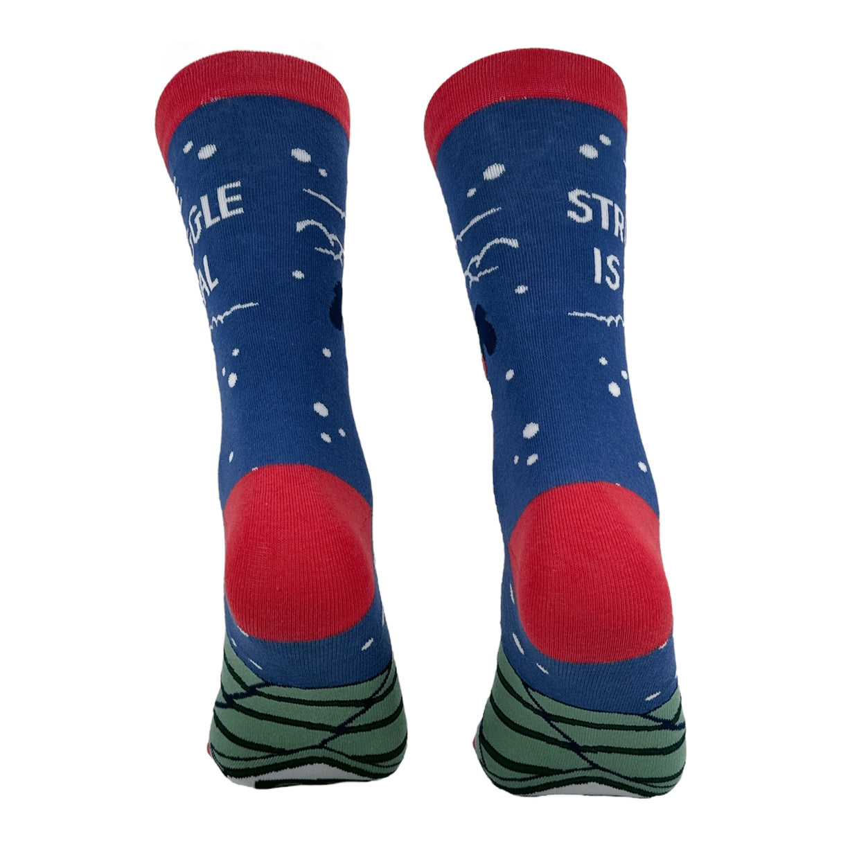 Women's The Struggle Is Real Socks Funny Sarcastic Santa Graphic Novelty Xmas Footwear for Ladies