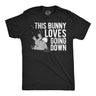Mens Funny T Shirts This Bunny Lovers Going Down Sarcastic Adult Joke Graphic Novelty Tee for Men