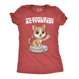 Womens Funny T Shirt Tiny Murder Mittens Activated Sarcastic Kitten Graphic Novelty Tee for Ladies