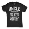 Mens Funny T Shirts Uncle The Man The Myth The Legend Sarcastic Graphic Novelty Tee for Men
