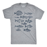 Mens Funny T Shirts Vintage Fish With Names Sarcastic Fishing Graphic Novelty Tee for Men
