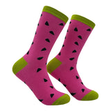 Women's Watermelon Socks Funny Sarcastic Fruit Graphic Novelty Footwear for Ladies