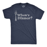 Mens Funny T Shirts Whens Dinner Sarcastic Eating Graphic Novelty Tee for Men