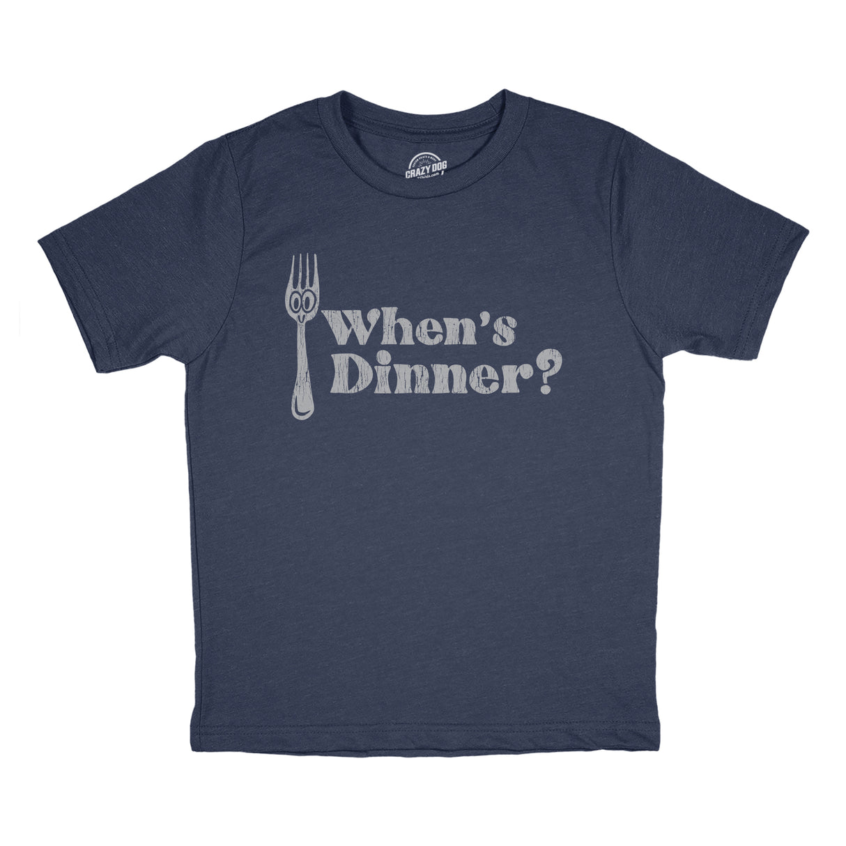 Youth Funny T Shirts Whens Dinner Sarcastic Eating Graphic Novelty Tee for Kids