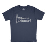 Youth Funny T Shirts Whens Dinner Sarcastic Eating Graphic Novelty Tee for Kids
