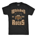 Mens Funny T Shirts Whiskey On The Rocks Sarcastic Drinking Graphic Novelty Tee for Men
