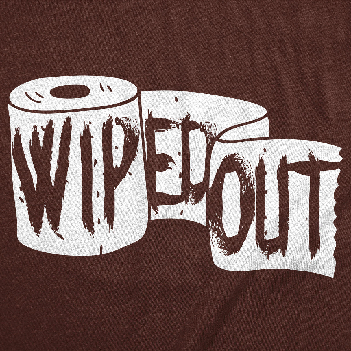 Mens Funny T Shirts Wiped Out Sarcastic Toilet Paper Graphic Novelty Tee for Men