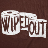 Mens Funny T Shirts Wiped Out Sarcastic Toilet Paper Graphic Novelty Tee for Men