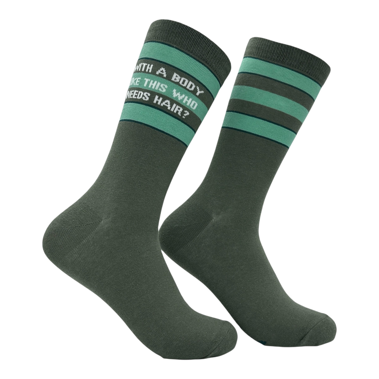 Men's With A Body Like This Who Needs Hair Socks Funny Sarcastic Graphic Novelty Footwear for Men
