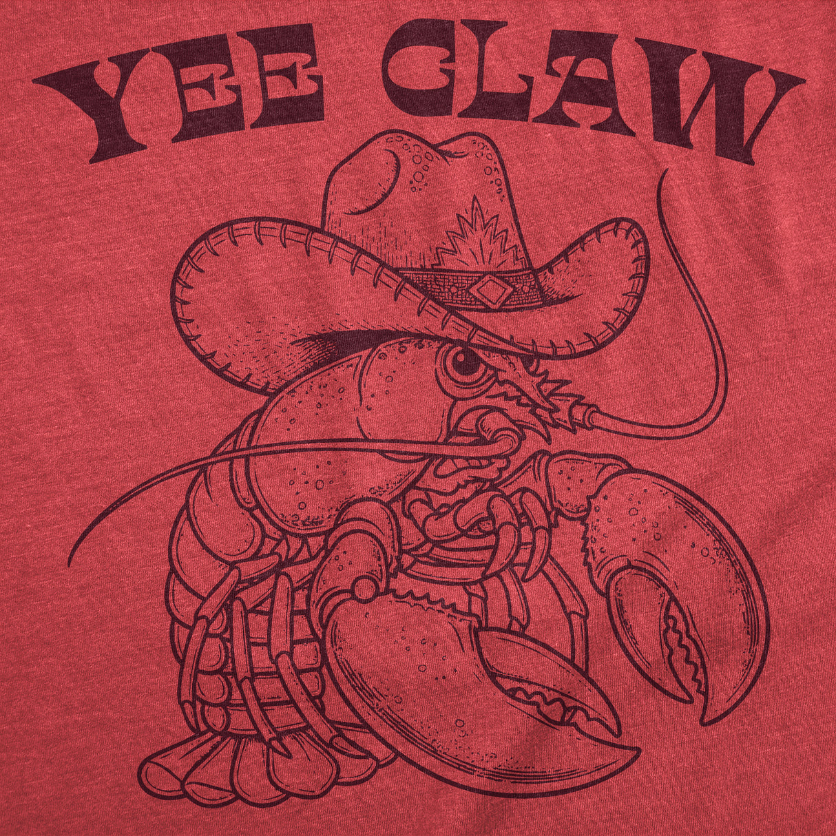 Mens Funny T Shirts Yee Claw Sarcastic Lobster Graphic Novelty Tee for Men