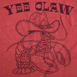 Mens Funny T Shirts Yee Claw Sarcastic Lobster Graphic Novelty Tee for Men