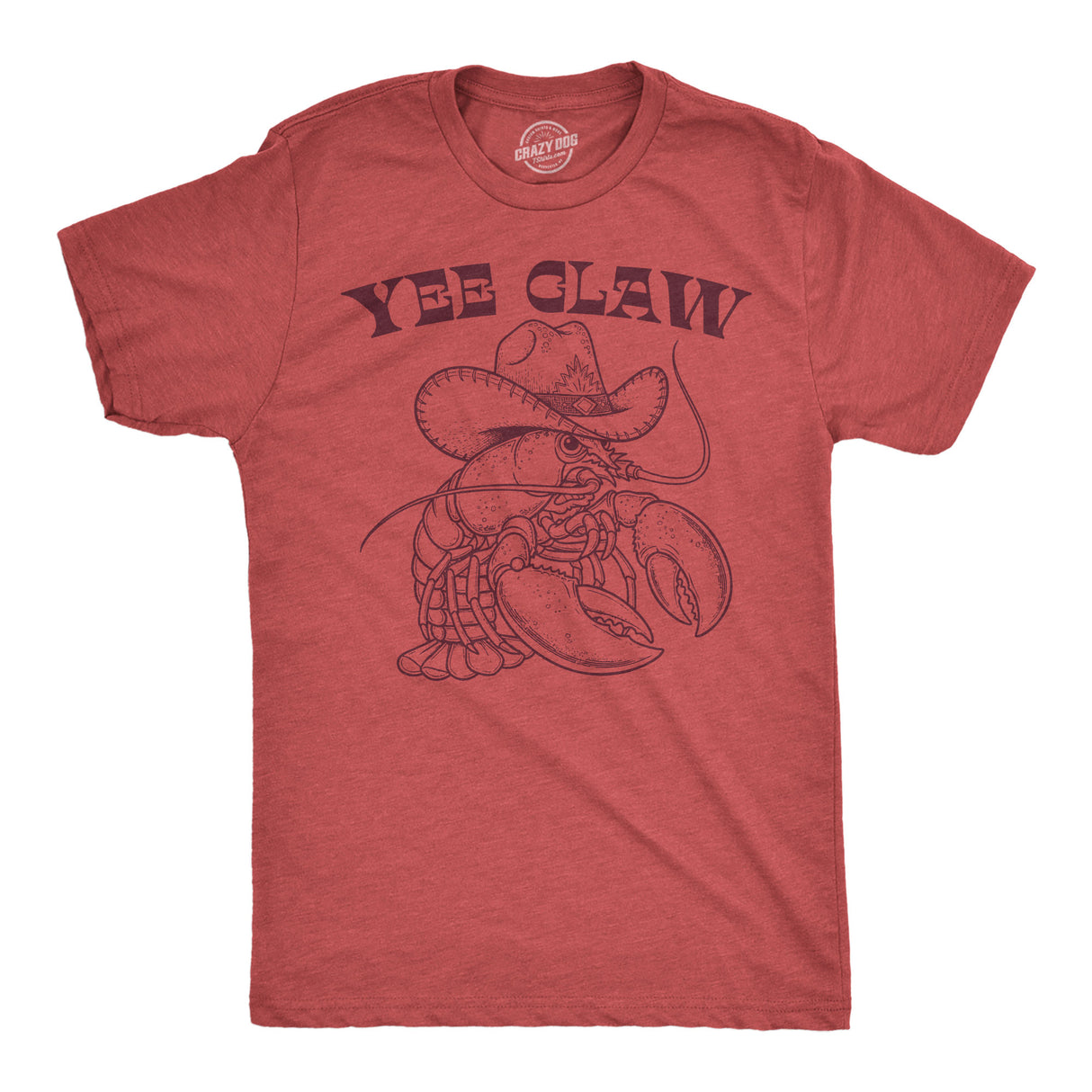 Mens Funny T Shirts Yee Claw Sarcastic Lobster Graphic Novelty Tee for Men