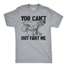 Mens Funny T Shirts You Cant Out Fart Me Sarcastic Graphic Novelty Tee for Men