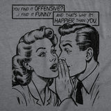 Mens Funny T Shirts You Find It Offensive I Find It Funny Sarcastic Retro Graphic Novelty Tee for Men
