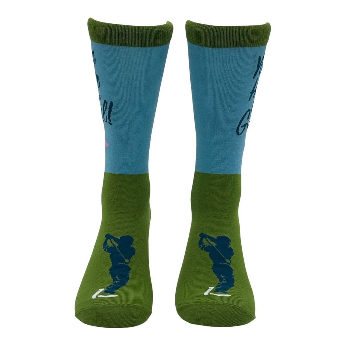 Funny Golf Socks for Men Vintage Sports Crews for Guys with Hilarious Jokes
