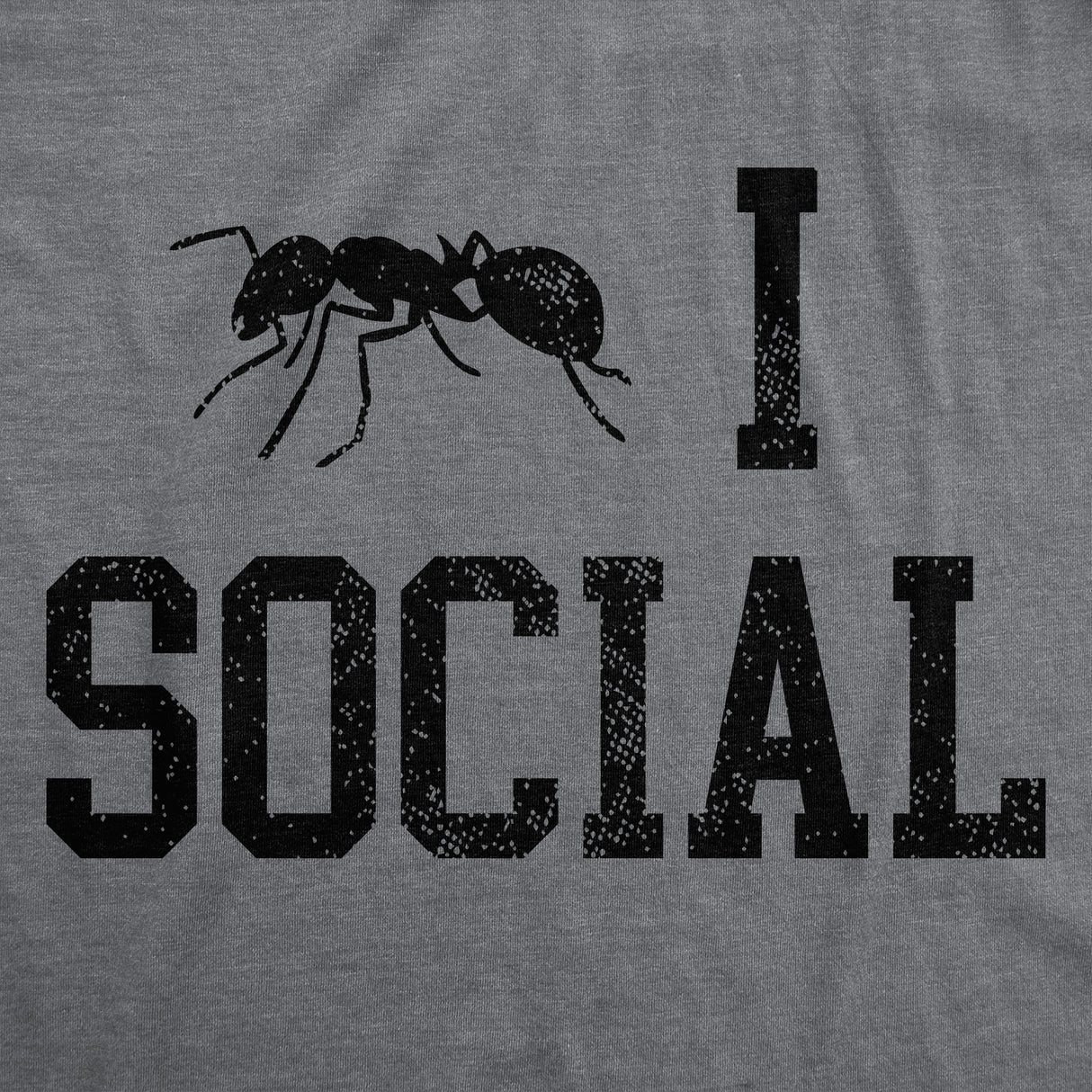 Mens Funny T Shirts Ant I Social Sarcastic Introverted Graphic Novelty Tee for Men