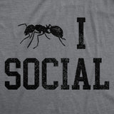 Mens Funny T Shirts Ant I Social Sarcastic Introverted Graphic Novelty Tee for Men