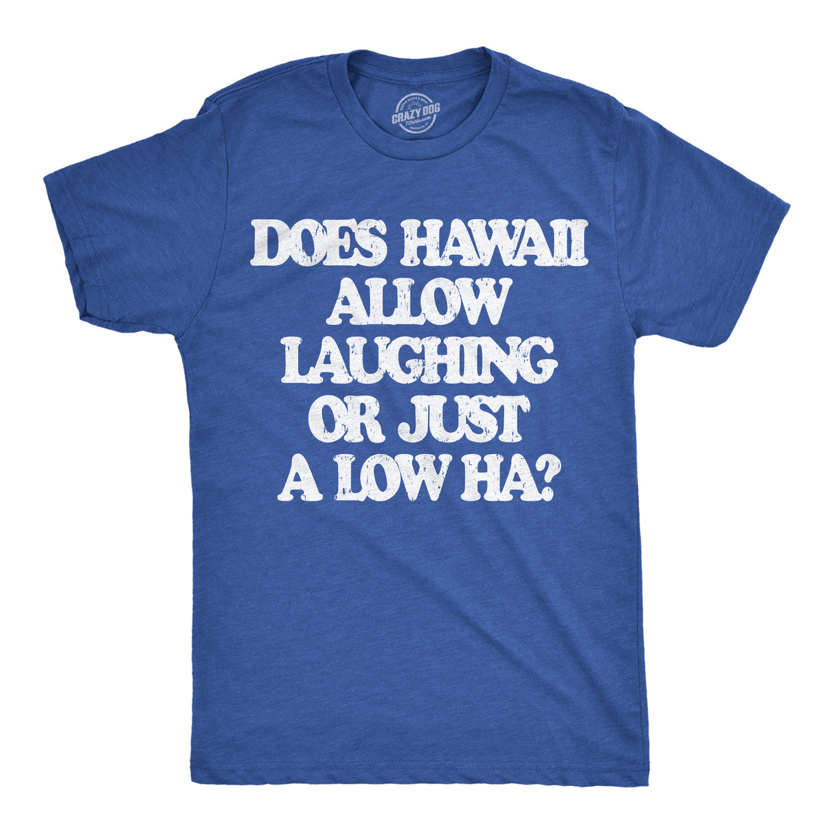 Mens Funny T Shirts Does Hawaii Allow Laughing Or Just A Low Ha Sarcastic Graphic Novelty Tee for Men