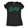 Womens Funny T Shirts A Wee Bit Lucky Sarcastic St Patricks Day Graphic Tee For Ladies