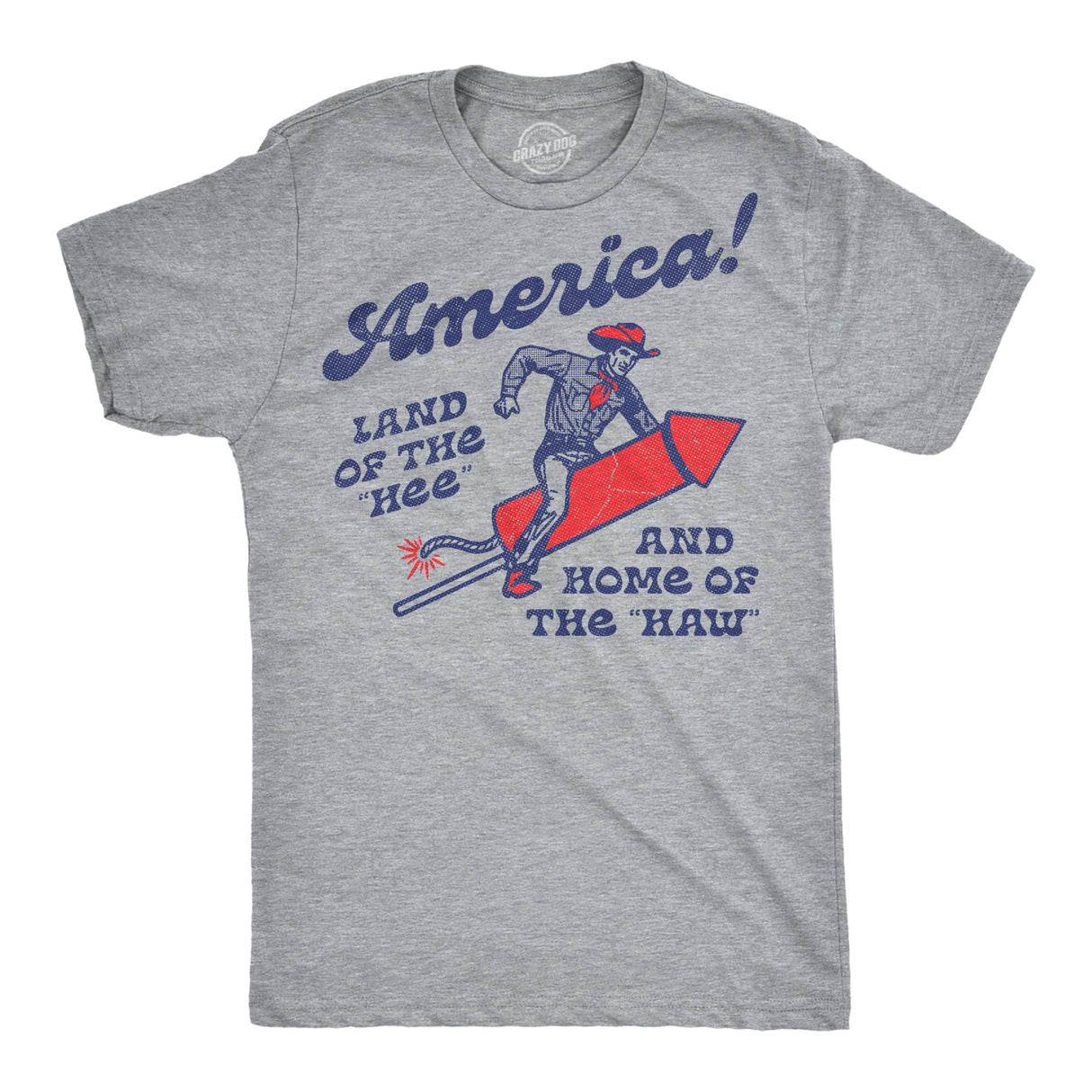 Mens Funny T Shirts America Land of the Hee and Home of the Haw Fourth Of July Tee for Men