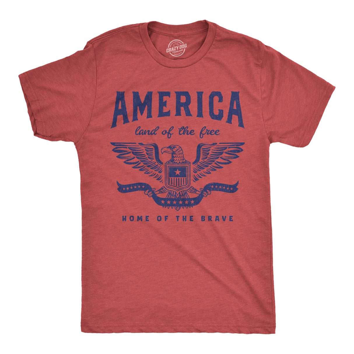 Mens Funny T Shirts America Land Of The Free Home Of The Brave Graphic Patriotic Novelty Tee For Men