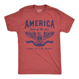 Mens Funny T Shirts America Land Of The Free Home Of The Brave Graphic Patriotic Novelty Tee For Men